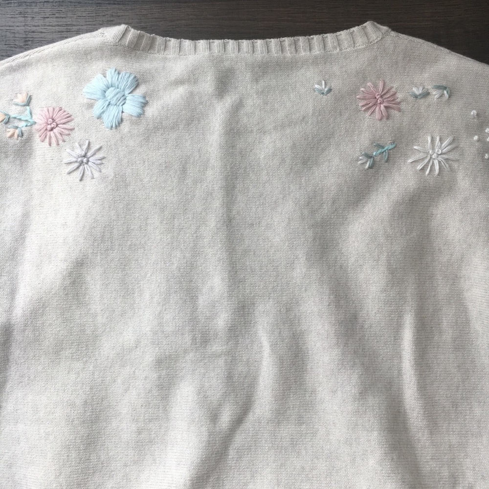 Worth New York S Sweater Embroidered Floral - Picture 5 of 7